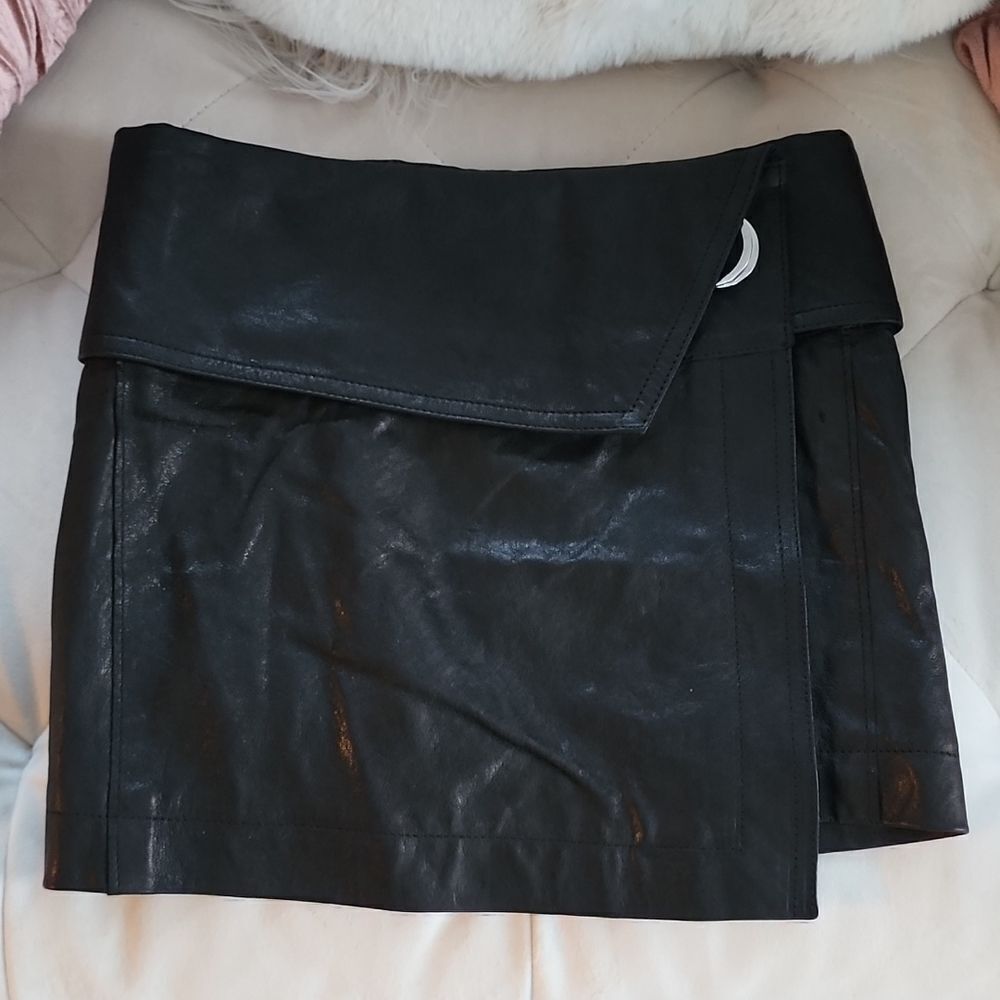 Isabel Marant Hutt leather wrap skirt sz 36